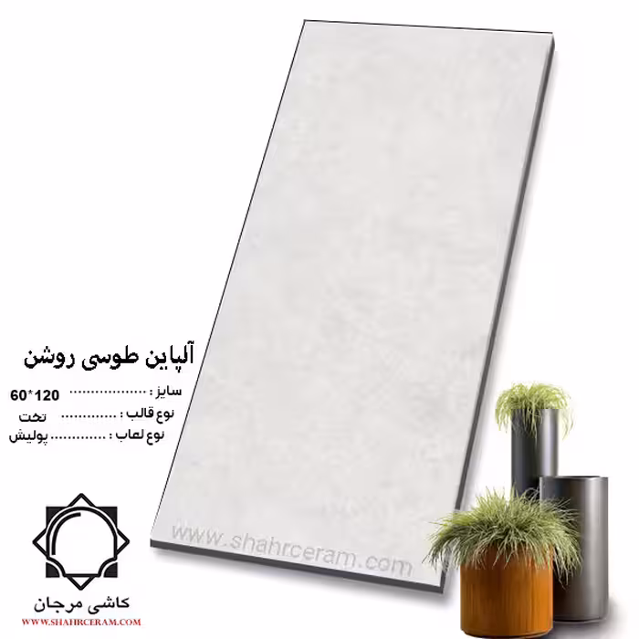 سرامیک alpine آلپاین طوسی تیره 120*60 کاشی مرجان