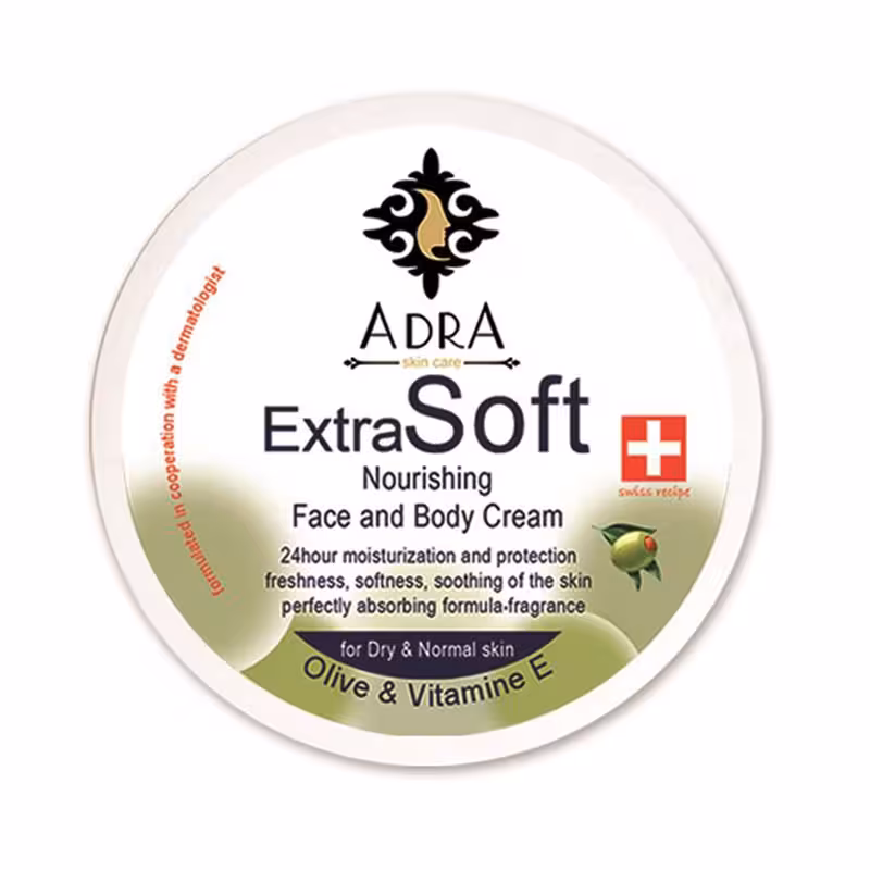 کرم کاسه ای مرطوب کننده دست و صورت آدرا حاوی روغن زیتون