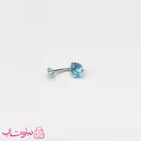 پیرسینگ ناف طرح نگین دایره آبی شفاف کد 699