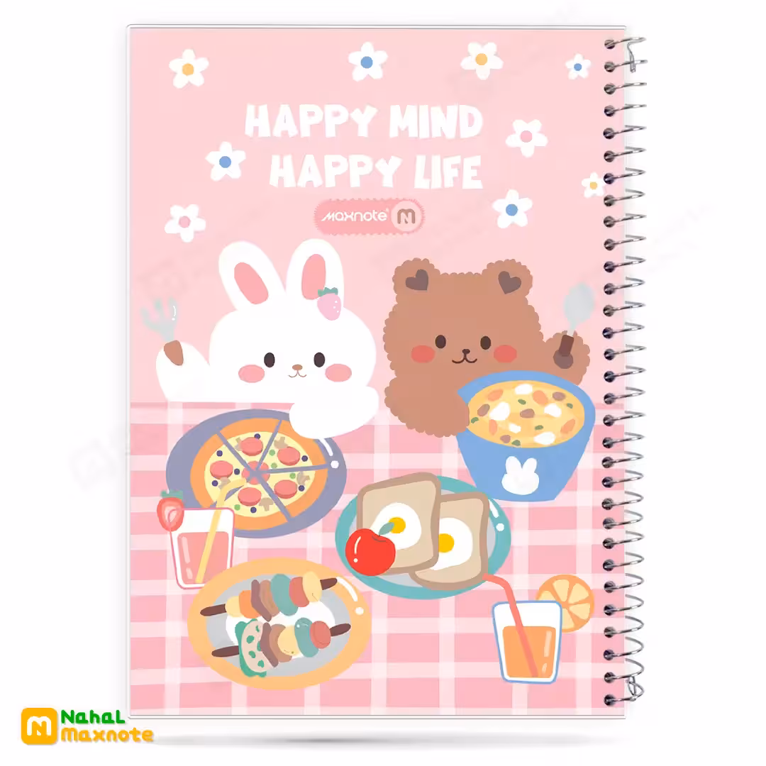 دفتر 60 برگ سیمی طلقی فانتزی کد 9614.طرح 2