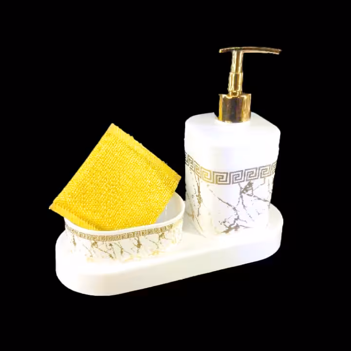 ست جا مایع و جا اسکاجی مربع ماربل