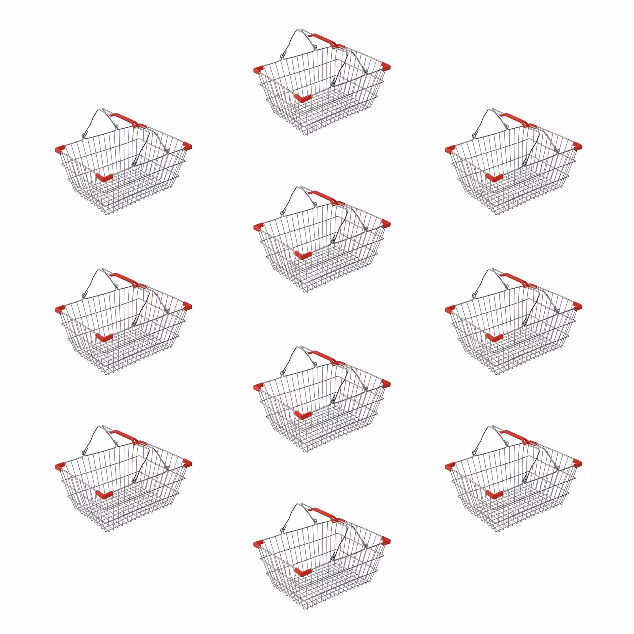 سبد خرید دستی فلزی مجموعه 10 عددی