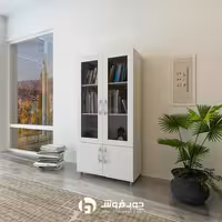 کتابخانه ویترینی چوب فروش کد L403