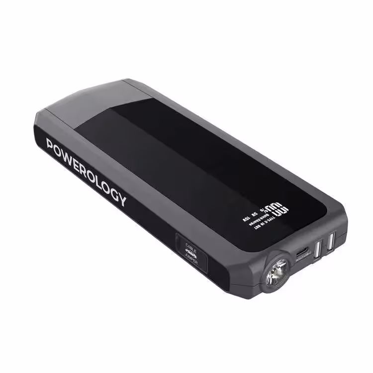پاوربانک و جامپ استارتر پاورولوجی مدل PPBCHA29 16000mAh PD18W QC3.0 1200A
