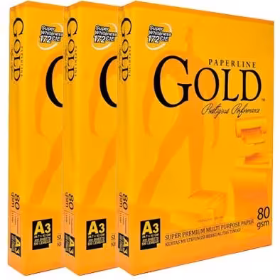 کاغذ A3 گلد 80 گرمی بسته 1500 عددی  ( 1 باکس)