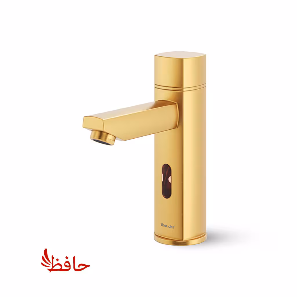 شیر روشویی چشمی شودر مدل یونیک طلایی مات