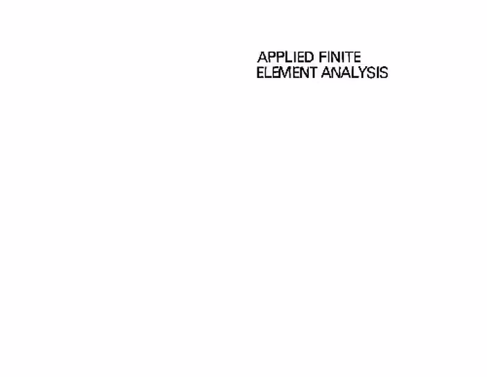 خرید و دانلود نسخه کامل کتاب Applied Finite Element Analysis
