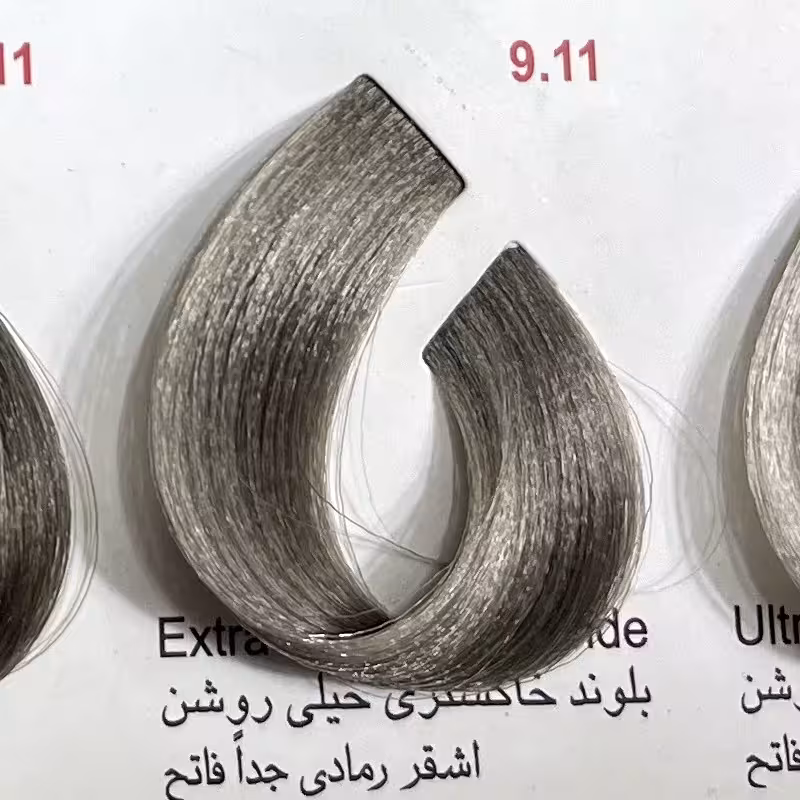 رنگ بلوند خاکستری خیلی روشن 911 ،رنگ مو کم آمونیاک پیلون ویک عدد اکسیدان | amazonchi
