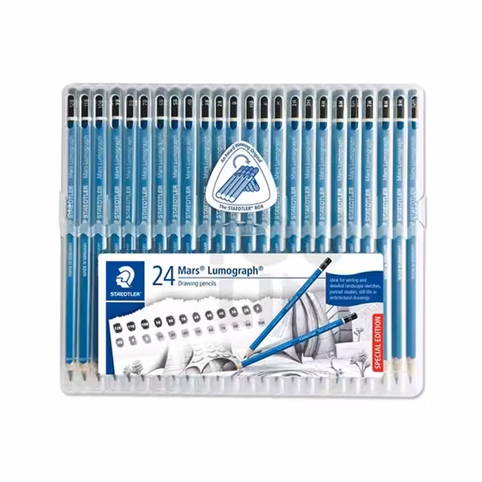 مداد طراحی لوموگراف بدنه آبی 24 عددی