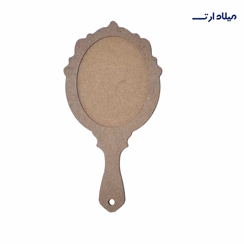بیس MDF آینه دستی بیضی طرحدار 27*14 سانت