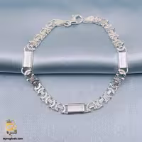 دستبند نقره مردانه خاص طرح شنل پلاک دار مدل BSM B100