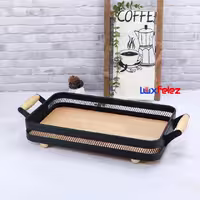 سینی پذیرایی آسمان مدل توری مستطیل چوب دار