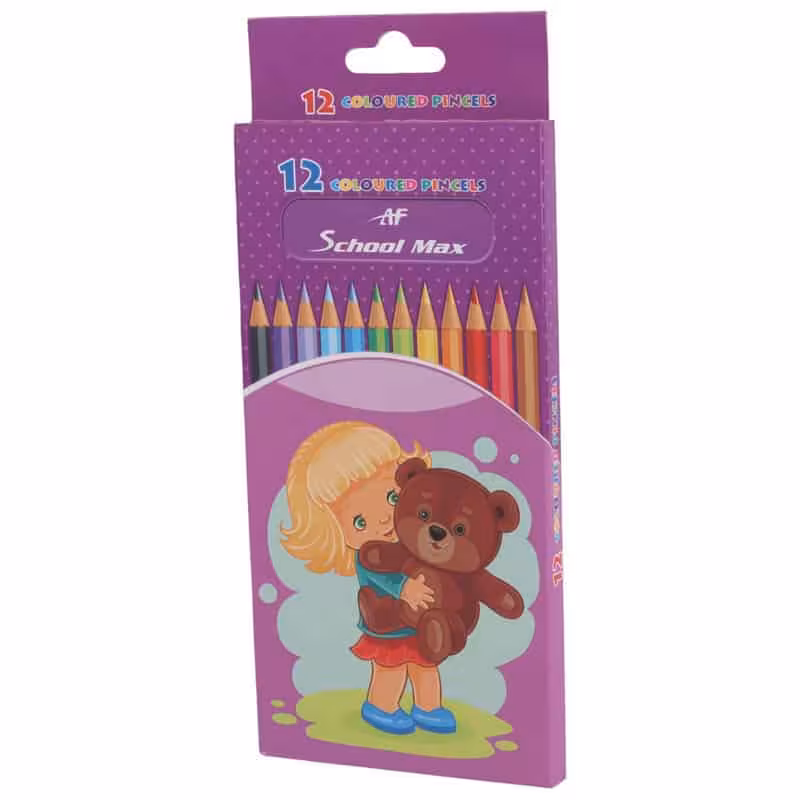 مداد رنگی 12 رنگ اسکول مکس AF School Max