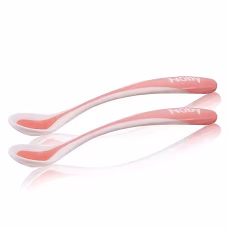 قاشق حرارتی دو عددی نرم نابی Nuby