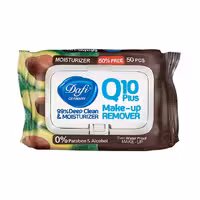دستمال مرطوب میوه ای پاک کننده آرایش مدل Q10 دافی 50 عددی
