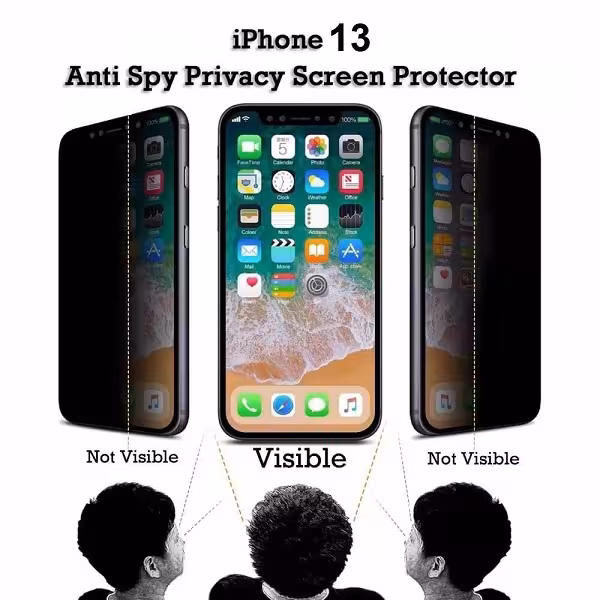 گلس خصوصی پرایوسی شیشه ای اپل حریم شخصی ایفون Anti Spy Privacy iPhone 13/13 pro