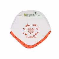 پیش بند دستمال گردنی 2 عددی نوزاد دخترانه طرح قلب بی ارگانیک biorganic