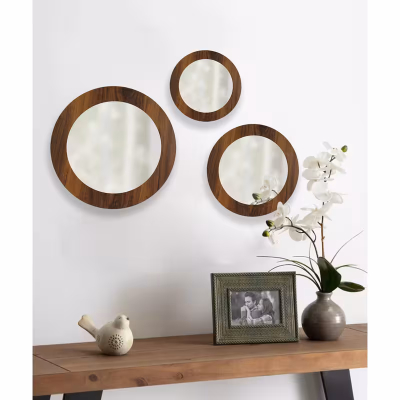 آینه مدل  گرد الف دلسا کد 432 مجموعه 3 عددی