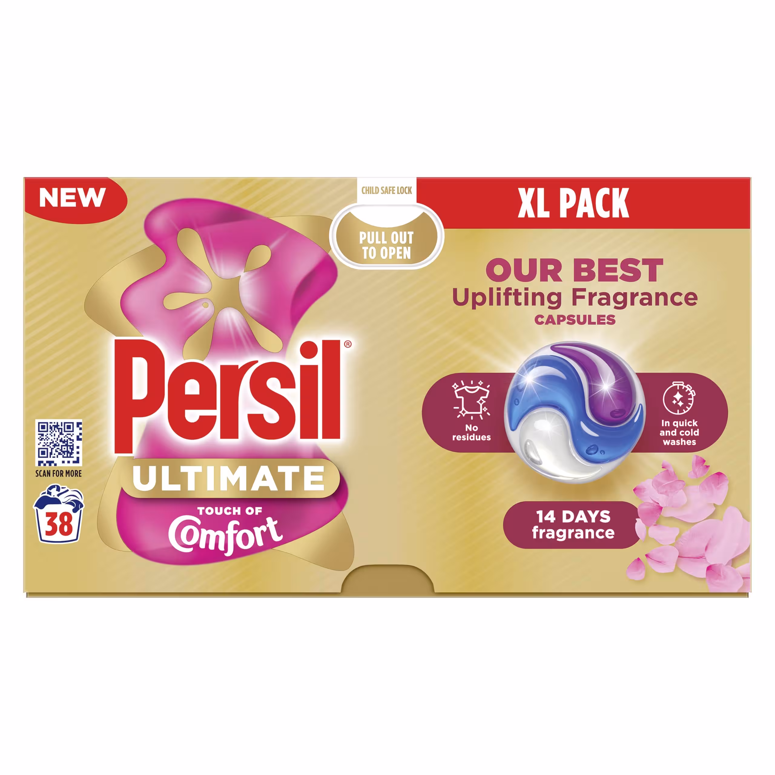 قرص ماشین لباسشویی پرسیل اروپایی بسته 38 عددی با رایحه کامفورت