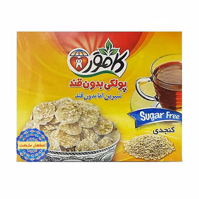 پولکی بدون قند کنجدی کامور 150 گرمی
