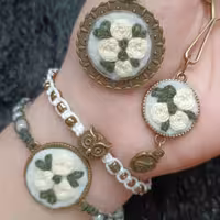 ست دستبند و گردنبند و گیره روسری کد 12