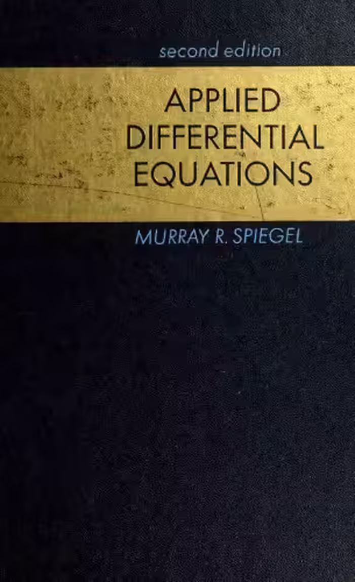 خرید و دانلود نسخه کامل کتاب Applied Differential Equations