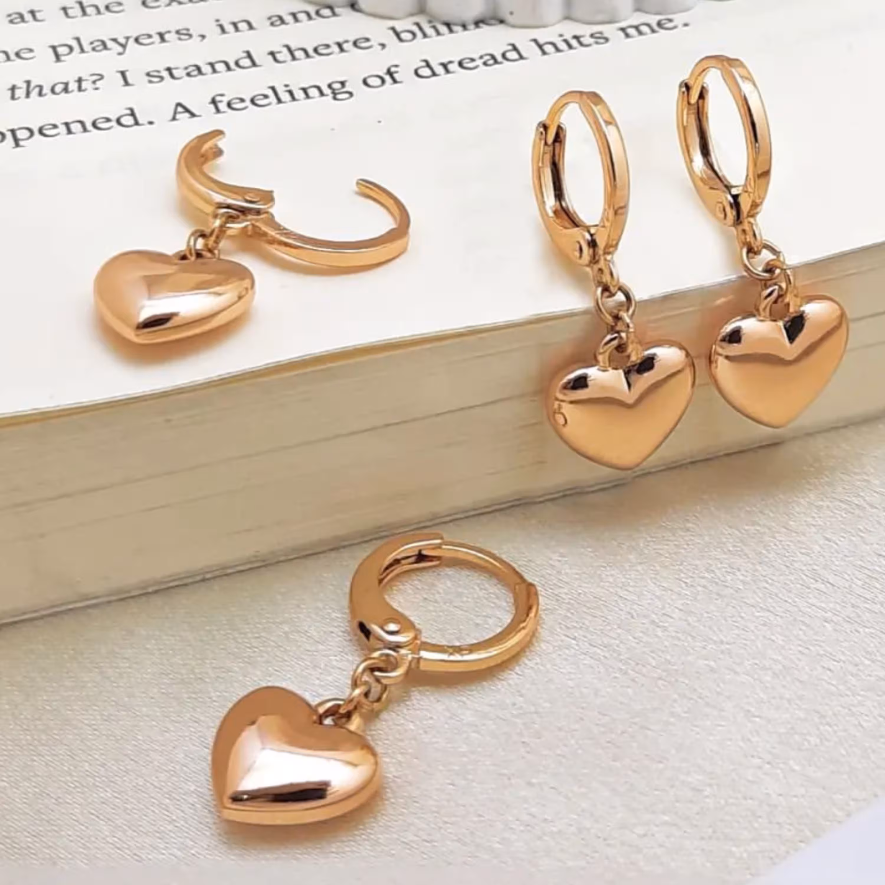 گوشواره حلقه اویز قلبی