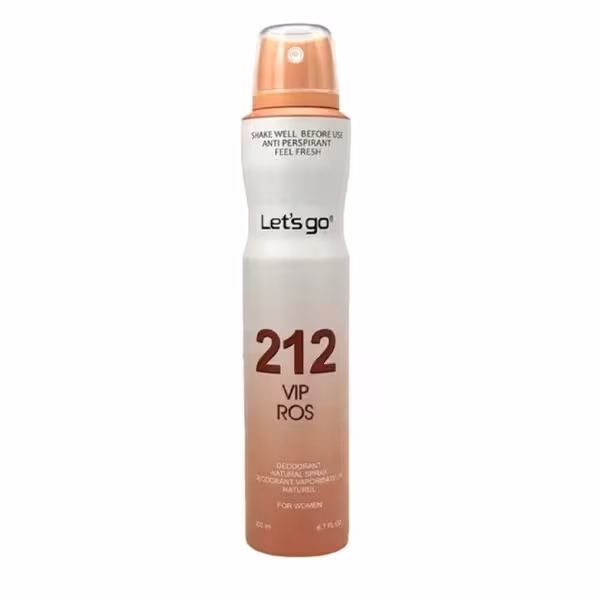 اسپری خوشبو کننده بدن زنانه لتس گو مدل 212 حجم 200 میلی لیتر | Let’s Go Women’s Body Deodorant Spray Model 212 200 ml