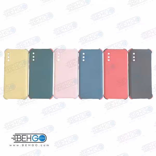 قاب سامسونگ A02 کاور مدل ژله ای دکمه رنگی با محافظ لنز دوربین گوشی گارد محافظ قاب Samsung A02/A022