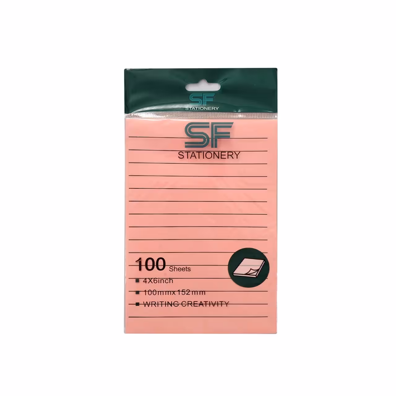 کاغذ یادداشت چسب دار مدل خط دار 100 برگ سایز 10×15.2 سانتی متری