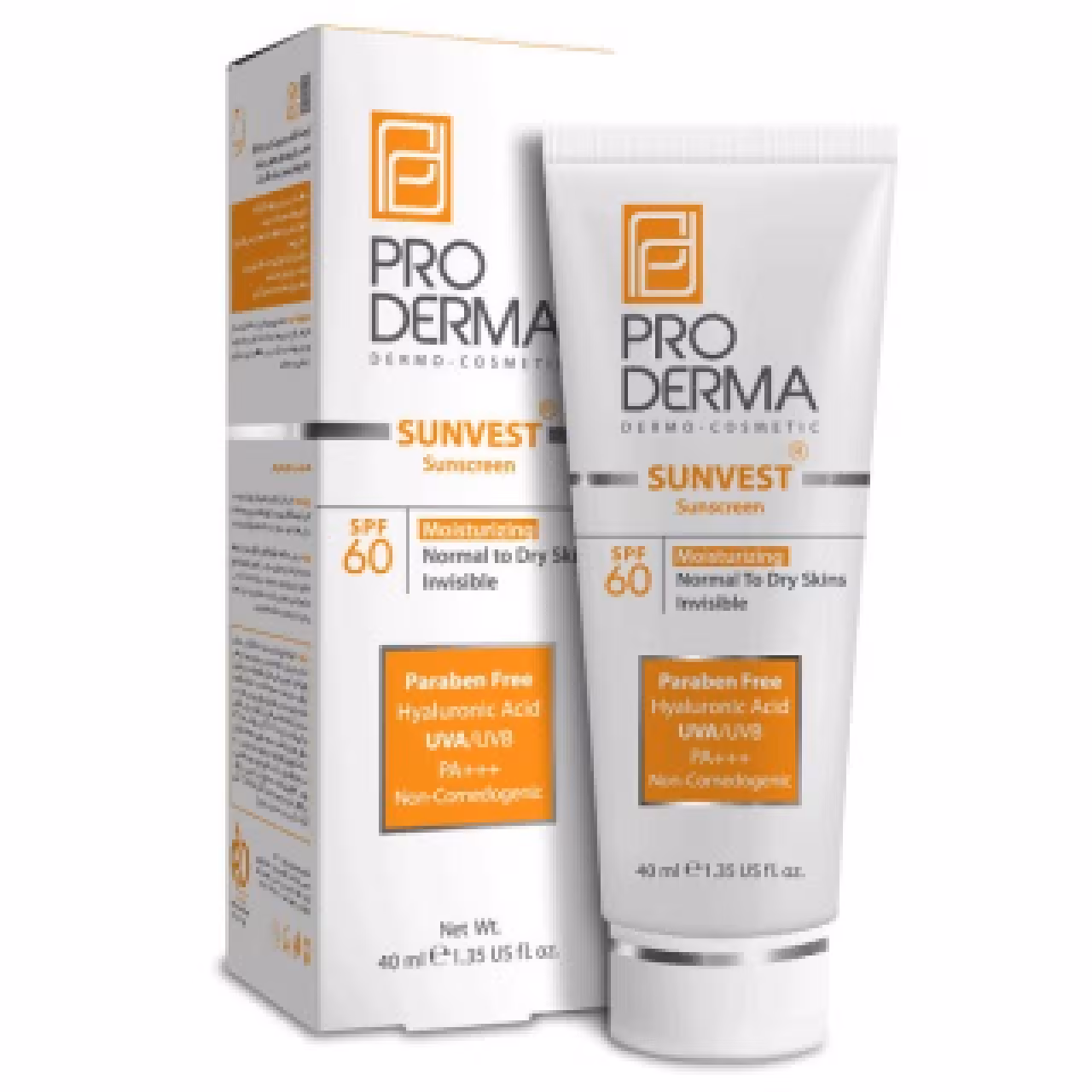 کرم ضد آفتاب پرودرما spf60 مدل بی رنگ مناسب پوست خشک حجم 50 میل