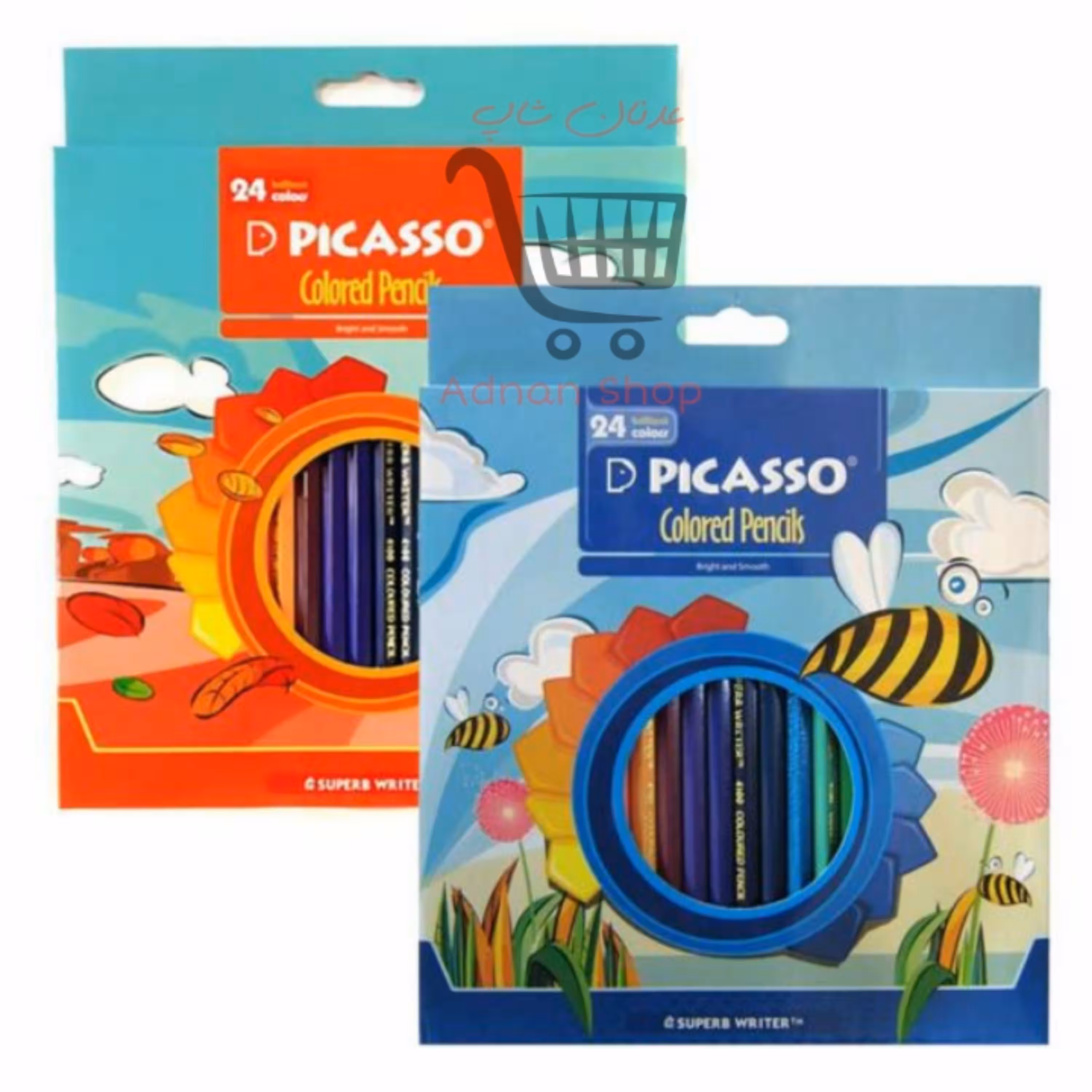 مداد رنگی پیکاسو 24 رنگ جعبه مقوایی 