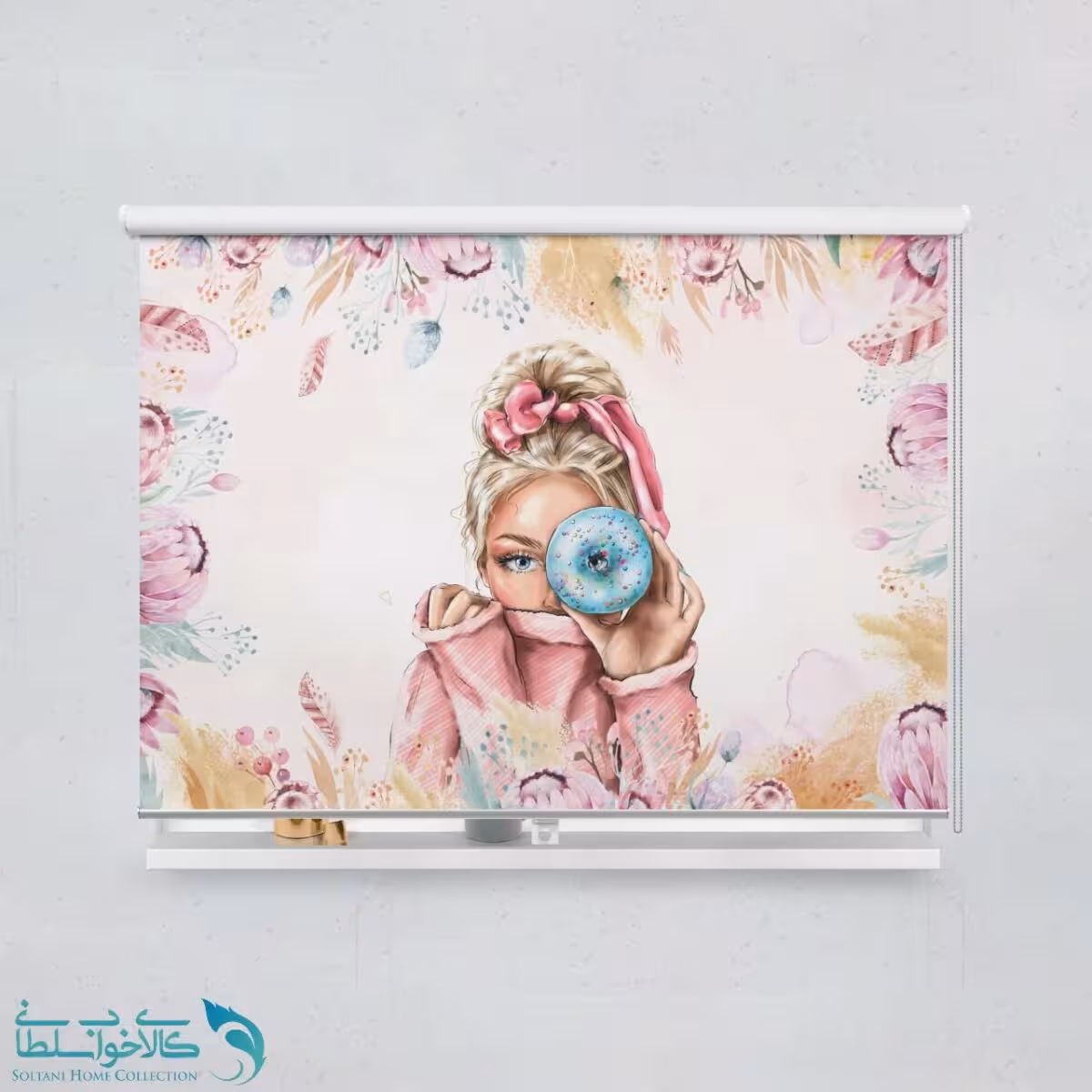 پرده شید اتاق کودک طرح دونات کد A3043