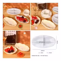 قالب سیلیکونی وارداتی دیس بیضی دفرمه لبه دار 10 در 18 سانت