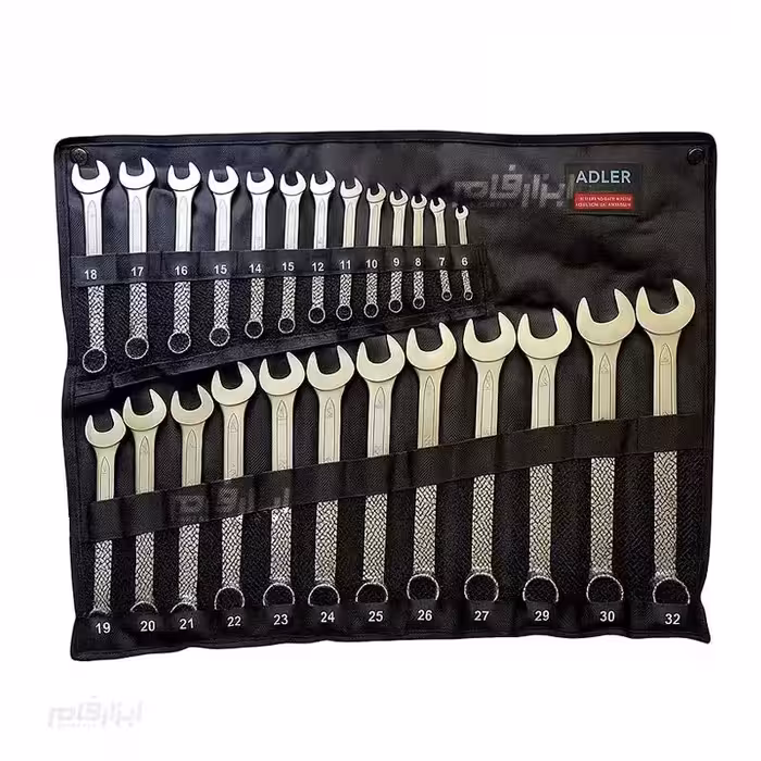 ست آچار یکسر تخت یکسر رینگ آدلر ADLER مجموعه 25 عددی