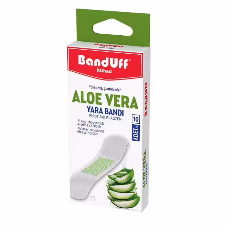 چسب زخم بندوف Banduff مدل Aloe Vera بسته 10 عددی