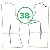 الگوی بالاتنه تک سایز 38
