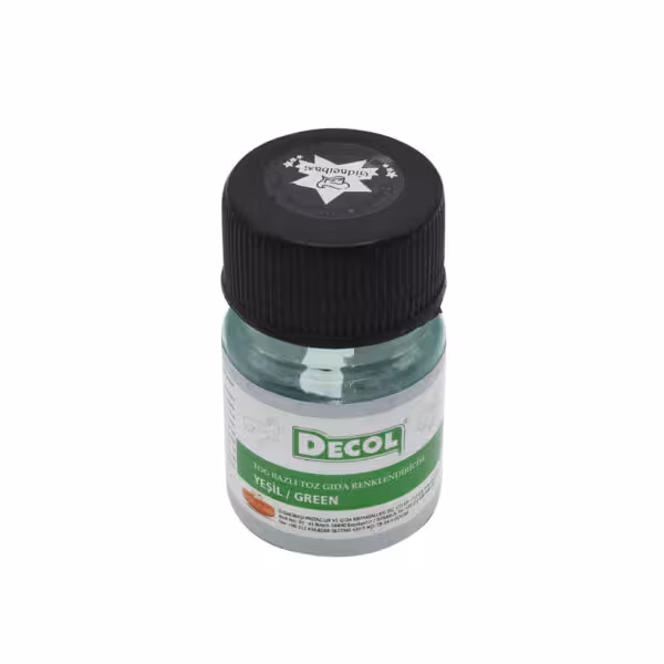 رنگ پودری خوراکی سبز دکول (Decol) 7 گرمی
