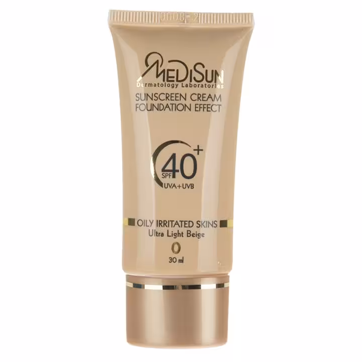 کرم ضد آفتاب مدیسان سری Oily Skin مدل Light Beige