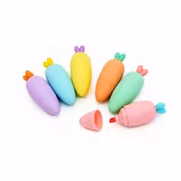 ماژیک علامت گذار مدل پاستلی طرح هویج بسته 6 عددی | چاوه