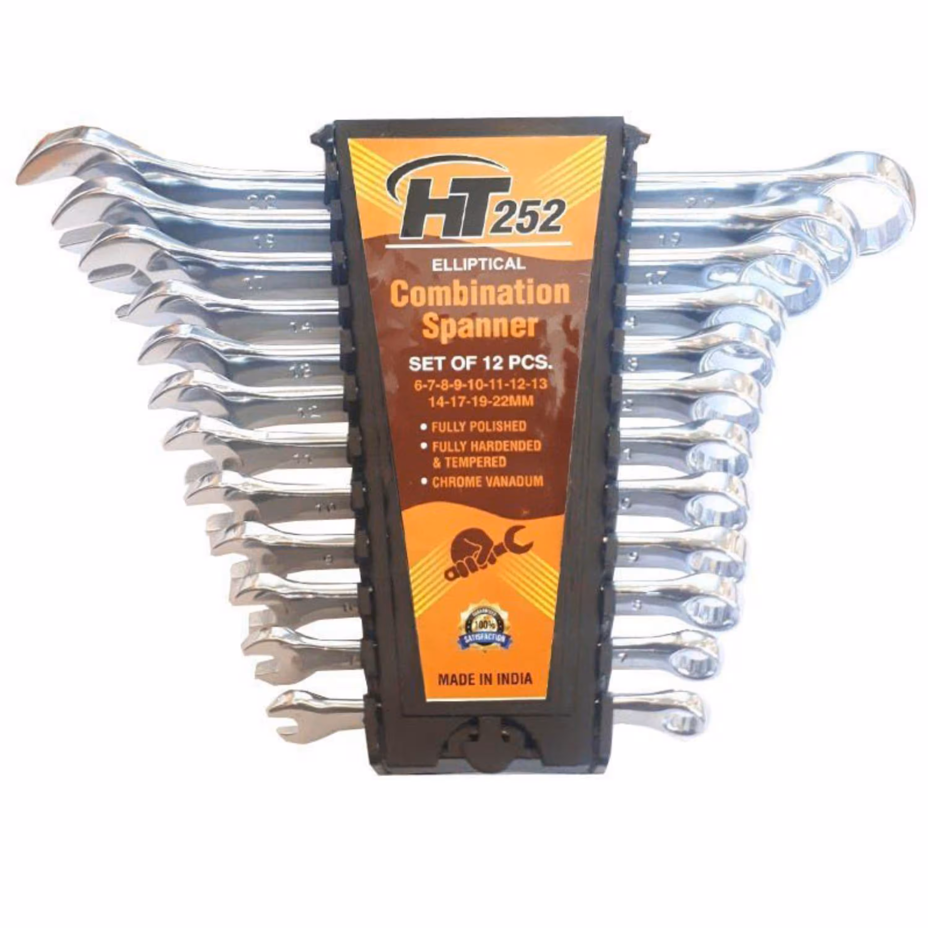 مجموعه 12 عددی آچار یکسر تخت یکسر رینگ مدل HT-252