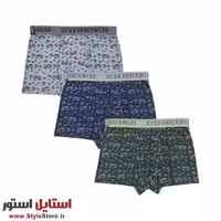 شورت نیم پا مردانه سیلکا طرح فولکس کد STS-1987 مجموعه 3 عددی