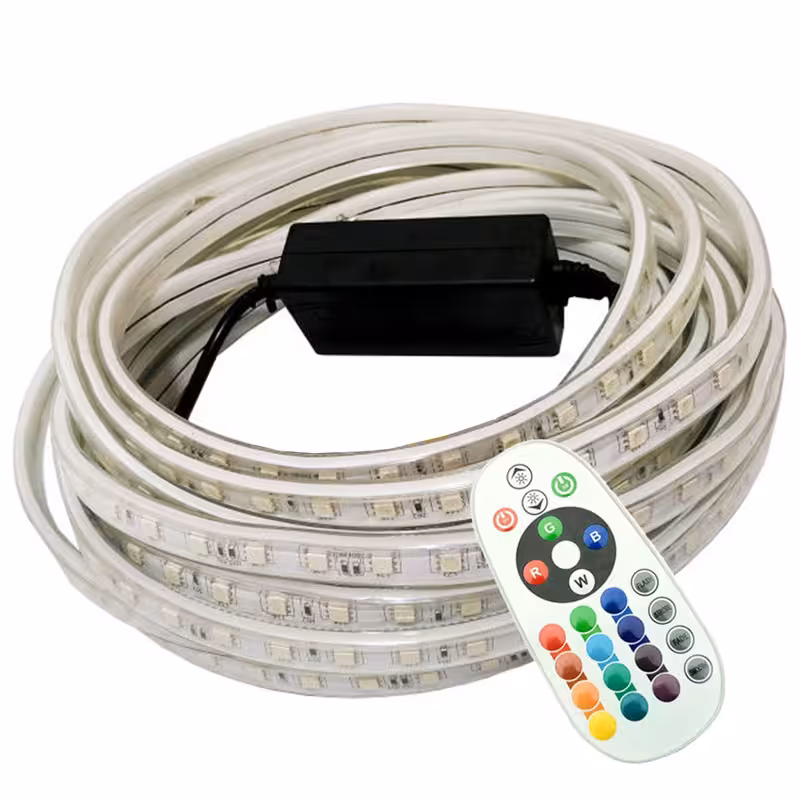 ریسه ال ای دی مدل شلنگی RGB طول 10 متر به همراه ریموت