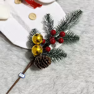 شاخه گل تزئین درخت کریسمس 33 سانت کد 5120