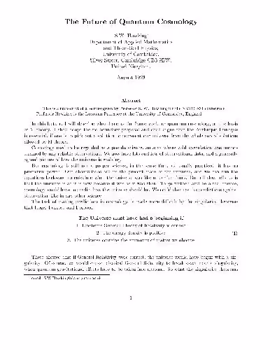 خرید و دانلود نسخه کامل کتاب The future of Quantum Cosmology