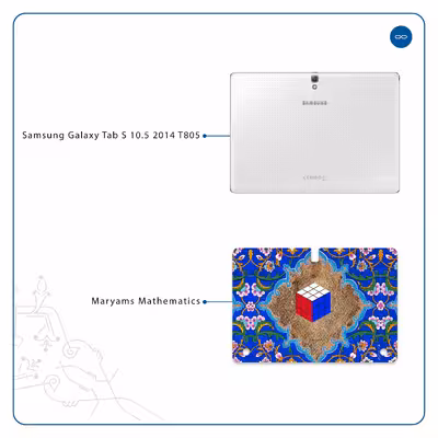 برچسب پوششی ماهوت مدل Maryams Mathematics مناسب برای تبلت سامسونگ Galaxy Tab S 10.5 2014 T805