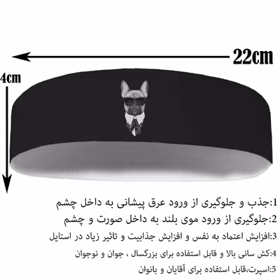 هدبند ورزشی آی تمر مدل سگ پاگ کد 247