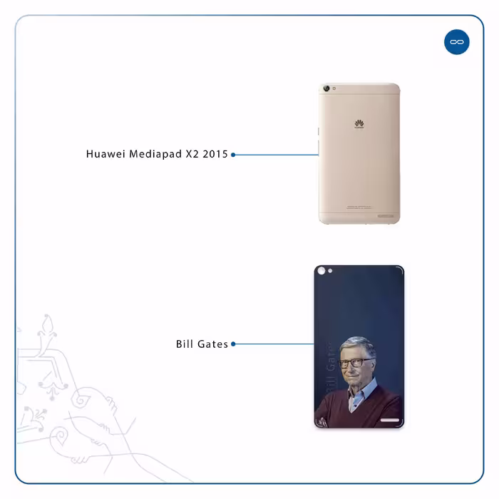 برچسب پوششی ماهوت مدل Bill Gates مناسب برای تبلت هوآوی Mediapad X2 2015