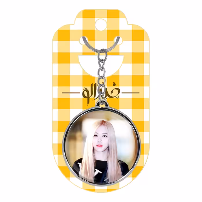 جاکلیدی خندالو طرح رزی بلک پینک مدل دوطرفه کد 1442614424