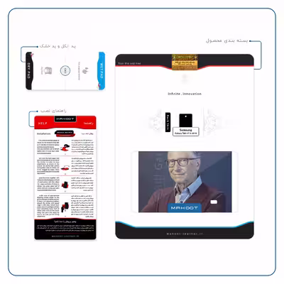 برچسب پوششی ماهوت مدل Bill Gates مناسب برای تبلت سامسونگ Galaxy Tab 4 7.0 2014 T230